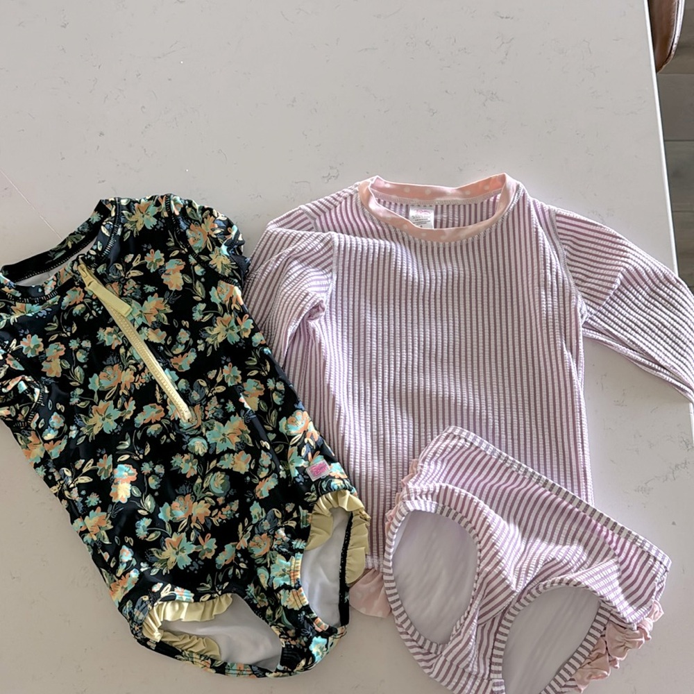 Bundle of 2 Ruffle Butts Size 6 bathing suits youth